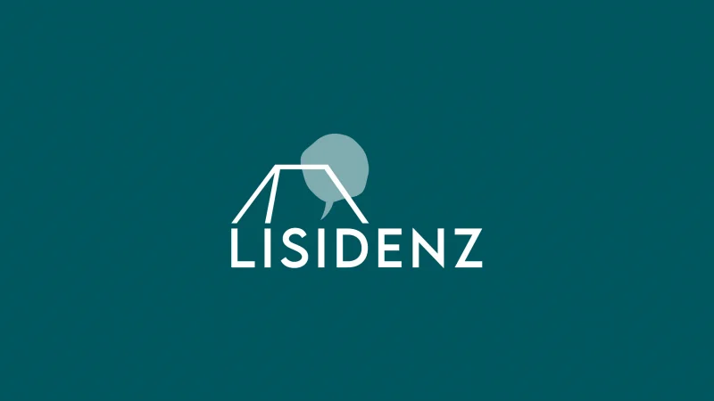 Lisidenz-Logo auf türkisem Grund